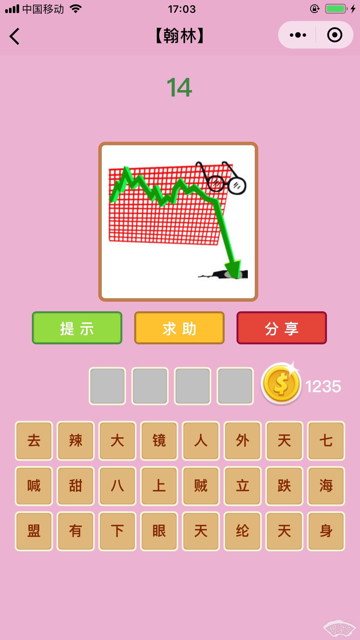 微信成语猜猜看翰林第14关答案