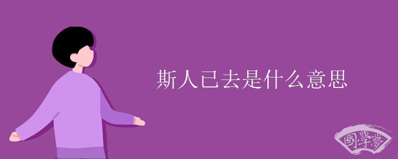 斯人已去是什么意思